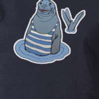 funny seal wearing bathing suit T-shirt