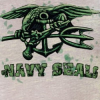 Navy SEAL Logo Water Drops Ladies Burnout T-Shirts T-shirt