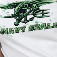 Navy SEAL Logo Water Drops Ladies Ringer T-Shirts T-shirt
