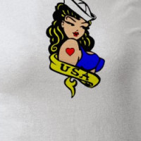 Sexy Navy Girl Tattoo T-shirt
